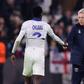 David Moyes, Manager of West Ham United and Joseph Okumu of KAA Gent shake hands after the UEFA Europa Conference League match at the London Stadium.