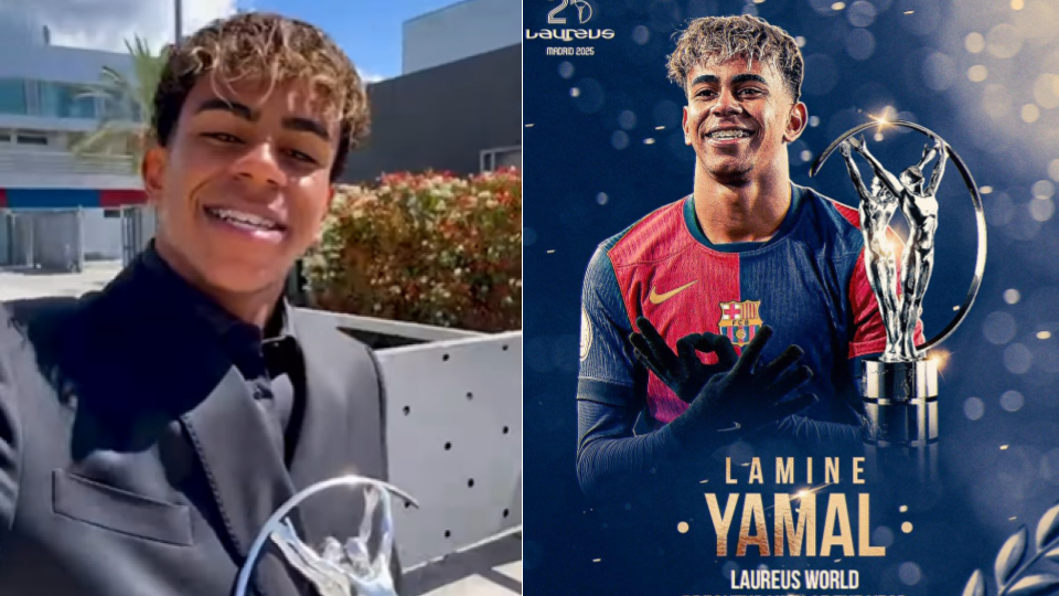 Barcelona's Yamal succeeds Real Madrid's Bellingham as Laureus World  Breakthrough of the Year