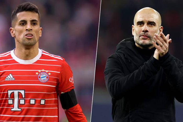 Manchester City boss Pep Guardiola and Joao Cancelo