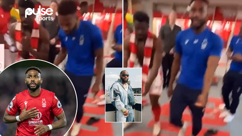 Super Eagles star Emmanuel Dennis and his Nottingham Forest teammates dance to Davido’s ‘Unavailable’ song after win vs Arsenal