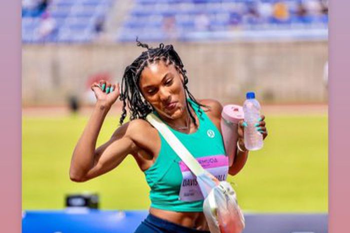 Tara Davis-Woodhall outleaps Burks in a thrilling contest at the Bermuda Grand Prix
