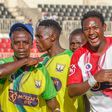 Kakamega Homeboyz celebrate after beating AFC Leopards.