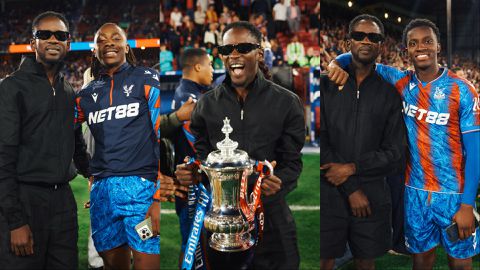 Mr Eazi celebrates FA Cup win: Nigerian Afrobeats star teams up with Eddie Nketiah