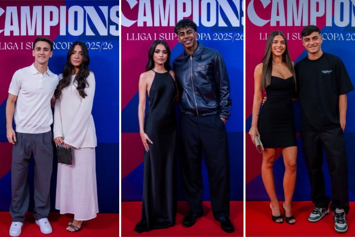 Lamine Yamal hard launches new girlfriend Inés García as Barcelona stars storm team dinner with their WAGs