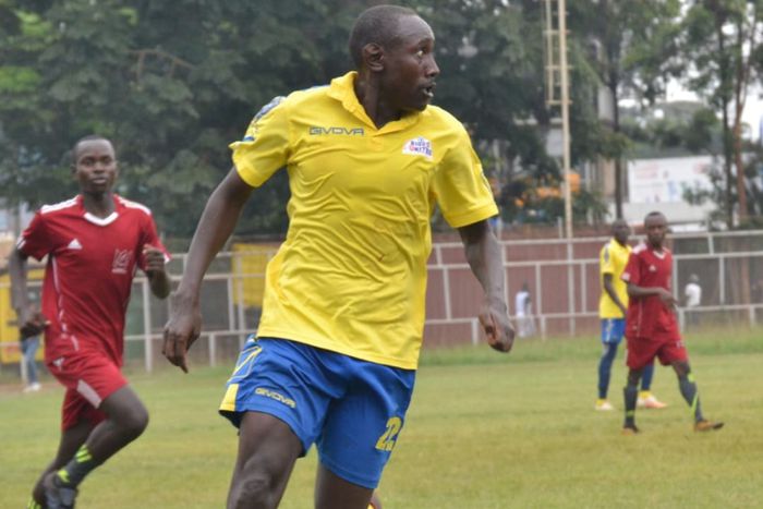 Bidco United captain Stephen Waruru in action.