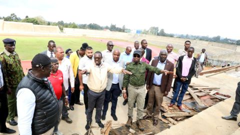 ‘Surprised’ Namwamba reads riot act to Kipchoge Keino Stadium contractors as cat and mouse games continue