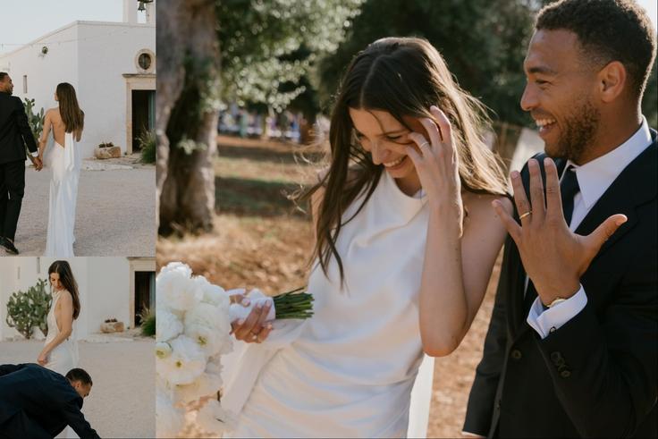 After getting married in Italy, see photos of the ceremony involving Super Eagles star Cyriel Dessers and Rosalie De Ruysscher.