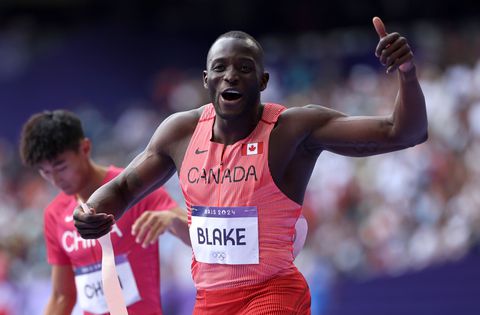 Olympian Jerome Blake storms to fastest time by a Canadian sprinter at international meeting in Germany