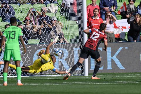 Chiamaka Nnadozie earned the Super Falcons a point, denying Christine Sinclair from the penalty spot