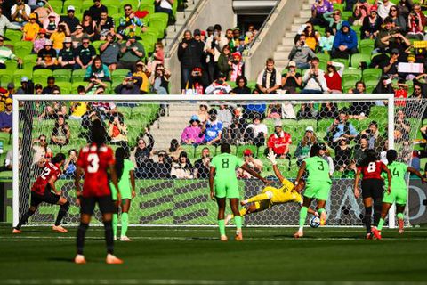 Nnadozie made a stunning save from Canada's Sinclair to give the Super Falcons a draw