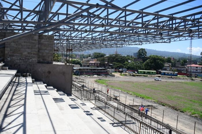 Afraha Stadium construction works.