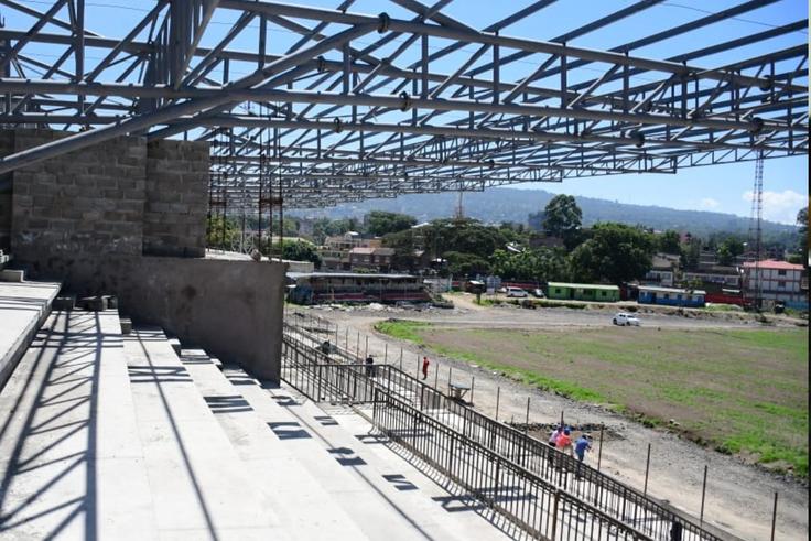 Afraha Stadium construction works.