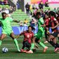 The Super Falcons, playing at the Melbourne Rectangular Stadium in Australia, put up a defensive setup to start the game against Canada