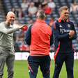 Manchester United, ManU manager Erik ten Hag (left) and Darren Fletcher (right) assistant coach Rangers v Manchester United, Pre Season Friendly, Football, Murrayfield Stadium, Glasgow, UK, 20 Jul 2024  || Image credit: Imago