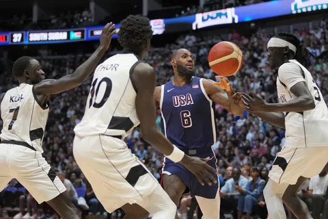 Lebron James, Steve Curry & Anthony Edwards on what impressed them about South Sudan in Olympics warm-up clash