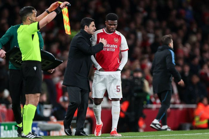 Mikel Arteta and Thomas Partey