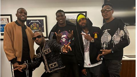 Nottingham Forest star Emmanuel Dennis, who went viral with Nigerian disc jockey and producer Florence Ifeoluwa Otedola, professionally known as DJ Cuppy, was in attendance at Asake's concert. (Dr. Drew Uyi)