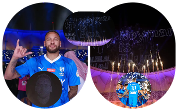 Al-Hilal unveil Neymar with huge hologram of the Brazilian’s head up in the sky