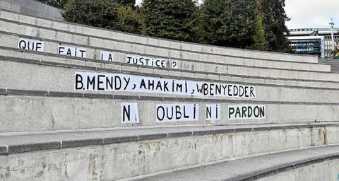 Anti-sex crime banners targeting Mendy and Hakimi displayed near Lorient Stadium