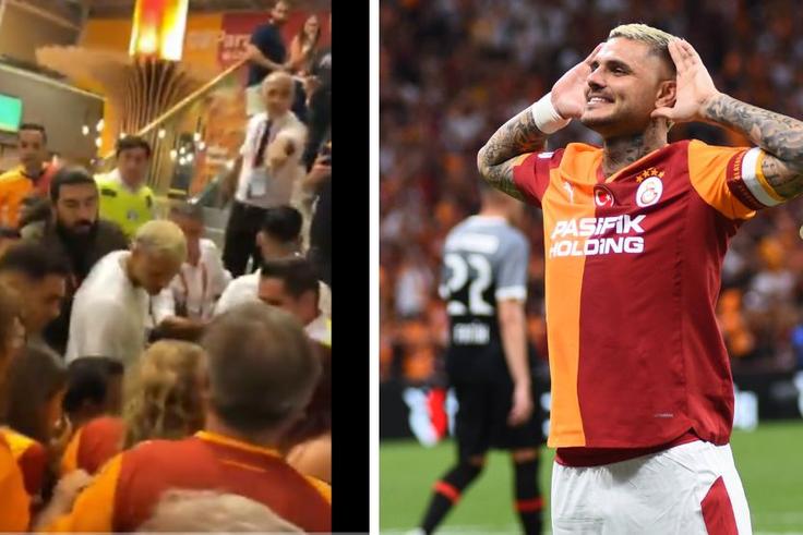 Did Victor Osimhen's Teammate Mauro Icardi Headbutt a Security Guard in Istanbul?