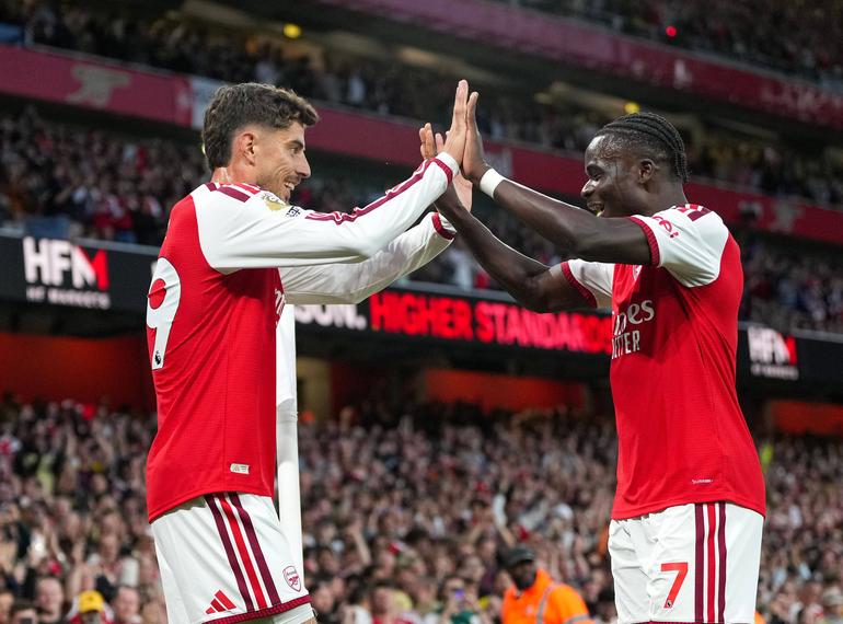 Saka and Havertz score for Arsenal || Imago