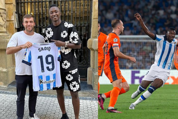 Umar Sadiq was in action as Real Sociedad were held to a 1-1 draw to Inter Milan in their Champions League opener and Fabrizio Romano was there - Image Credit - Imago/Fabrizio Romano/Instagram