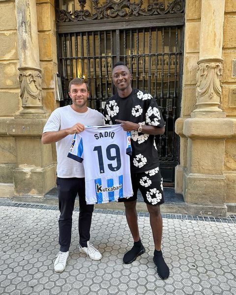 Romano was in Spain to watch the Champions League fixture between Real Sociedad and Inter Milan and teamed up with Umar Sadiq - Fabrizio Romano/instagram