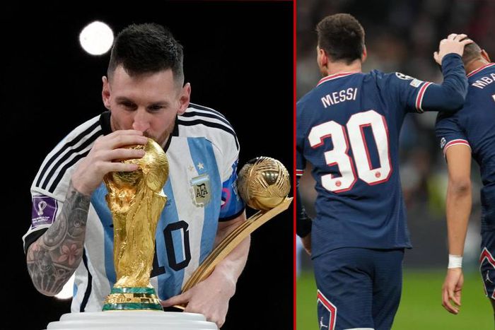 Lionel Messi criticizes PSG of failing to recognise him after world cup win || Image via Sky Sports/ Pulse Sports collage