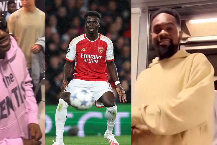 Nigerian music stars Ruger and Patoranking were at the Emirates Stadium to watch the Gunners Champions League return.