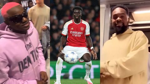 Ruger and Patoranking at Arsenal: Nigerian stars watch Gunners destroy PSV in Champions League
