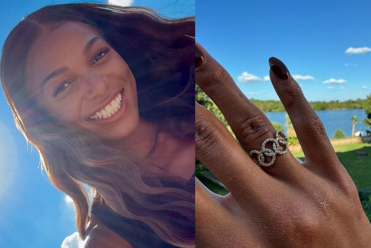 Wedding bells? Gabby Thomas leaves fans guessing as she flaunts Olympics-themed ring