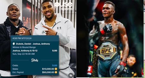 Israel Adesanya bets 16 million on Anthony Joshua to defeat Daniel Dubois