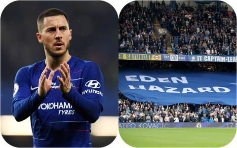 Chelsea fans set to honour Eden Hazard with a big flag following his retirement