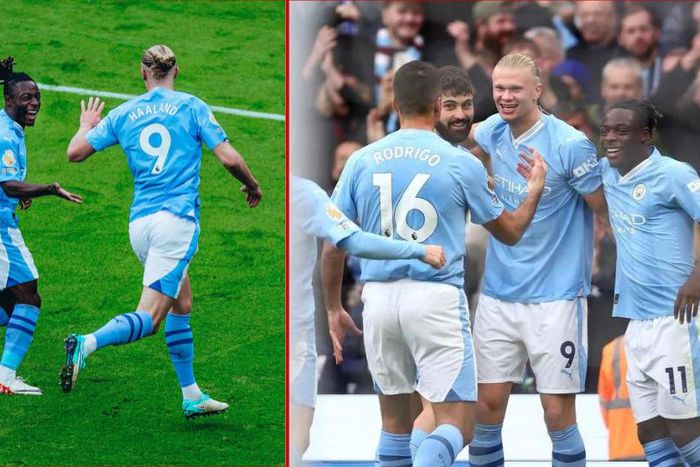 Manchester City bounced back from defeat to Arsenal by taking all three points against Brighton at the Etihad thanks to goals from Julian Alvarez and Erling Haaland.