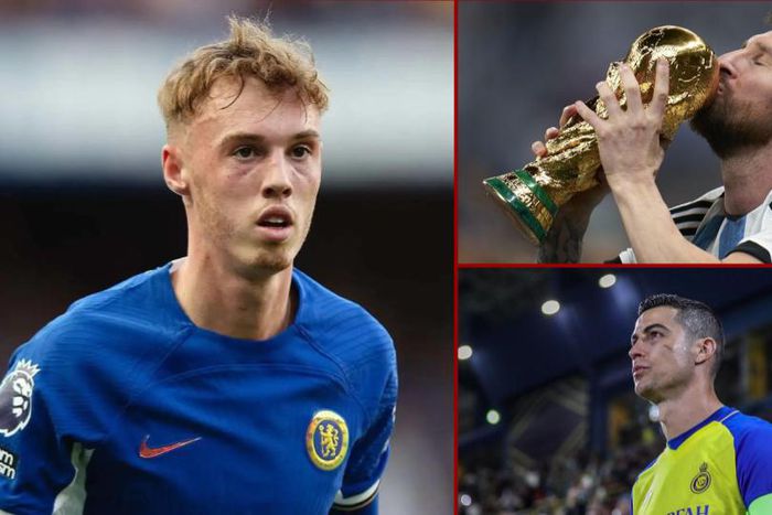Cole Palmer settles GOAT debate, picks Lione Messi over Ronaldo || Pulse Sports collage