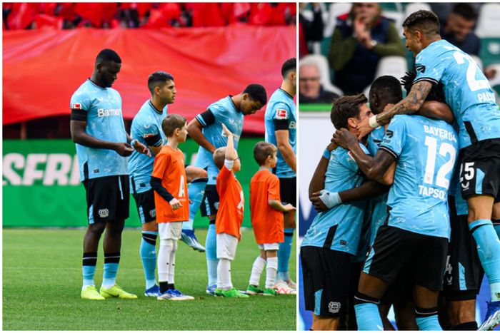 Victor Boniface and his Bayer mates match on after another win. (Photo Credit: Bayer/X)