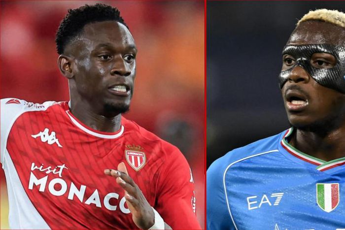 AS Monaco striker Folarin Balogun and Napoli forward Victor Osimhen || Image credit: GOAL/GETTY/Pulse Sports collage