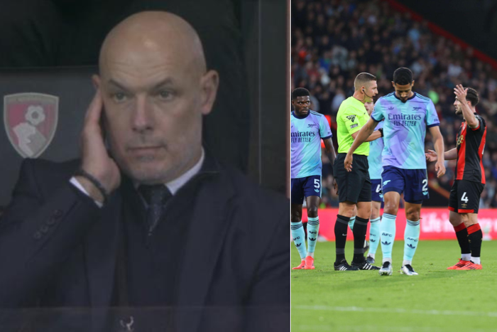 Howard Webb watched Arsenal's defeat against Bournemouth from the stands || Image credit: Imago