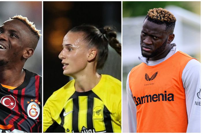 Naija Stars Abroad: Victor Osimhen (left), Ashleigh Plumptre (middle) and Victor Boniface (right).