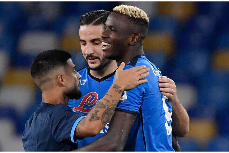 Victor Osimhen and Kostas Manolas during their time together in Napoli.