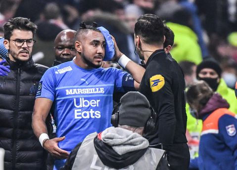 Lyon-Marseille match abandoned after Payet hit by bottle