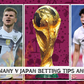 Betting tips and odds on Germany v Japan