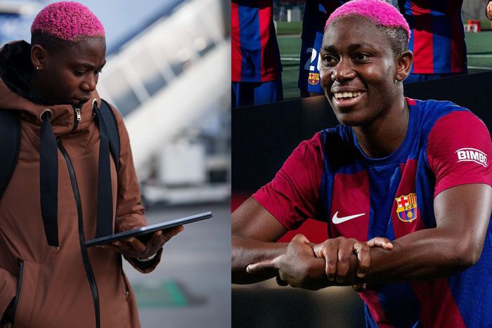 Oshoala has gone viral on social media after landing in Frankfurt. - X/Barcelona