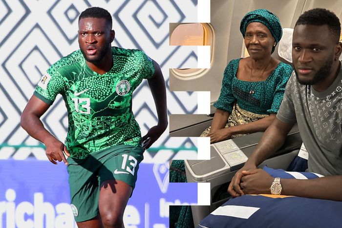 Super Eagles star Victor Boniface reportedly flew a woman identifying as his grandma to Germany to see him play for his club Bayer Leverkusen in the German Bundesliga. Instagram/Victor Boniface