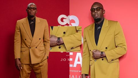 Usain Bolt steals spotlight with Ksh4m watch at 2024 British GQ Man of the Year Awards