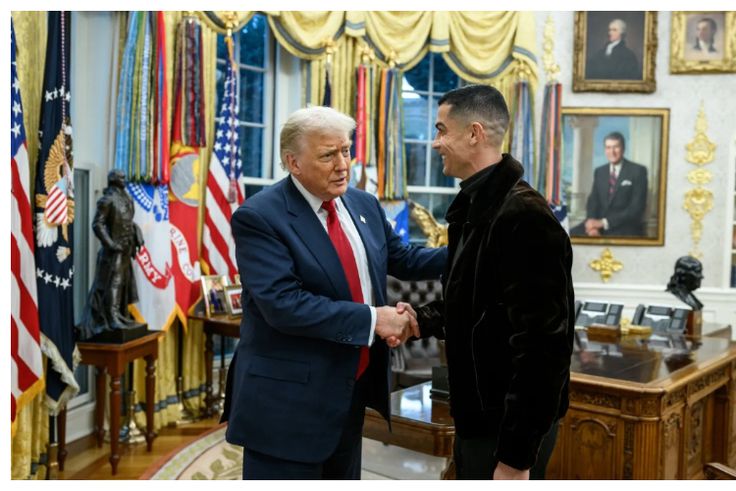 US President Trump shares AI-generated video of him playing football with Ronaldo