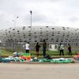Outside the Godswill Akpabio Stadium in Uyo, Akwa Ibom State, Nigeria, on September 6, 2025 || Image credit: Imago