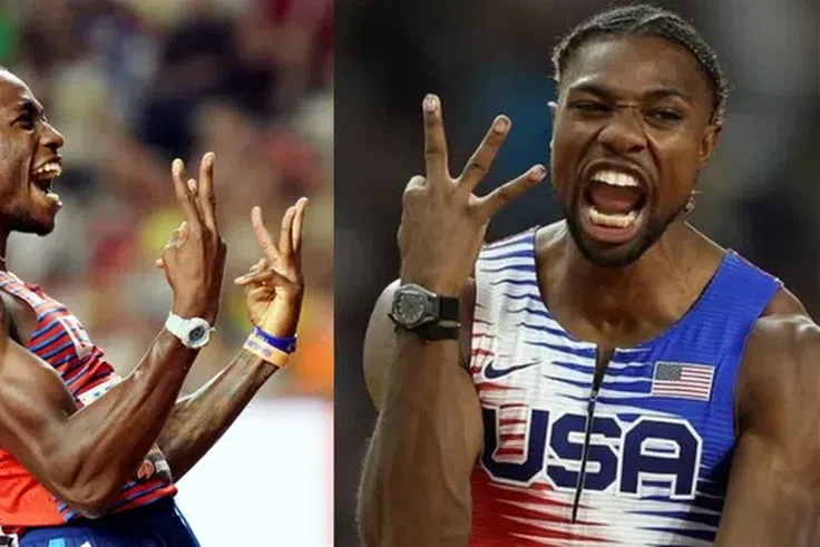 Justin Gatlin on the attribute about hurdler Grant Holloway's running that could shock Noah Lyles and Co in flat sprints