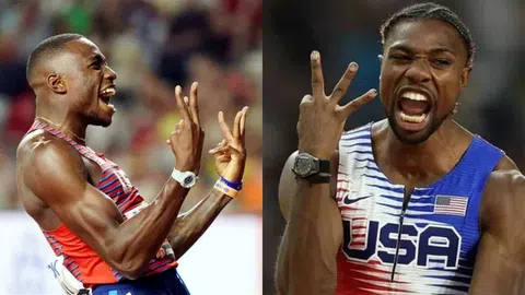 Justin Gatlin on the attribute about hurdler Grant Holloway's running that could shock Noah Lyles and Co in flat sprints