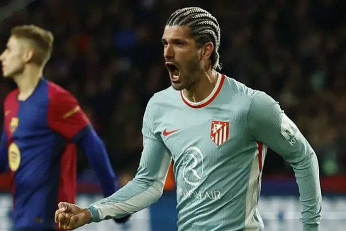 Rodrigo de Paul celebrates after scoring against Barcelona | Excelsior